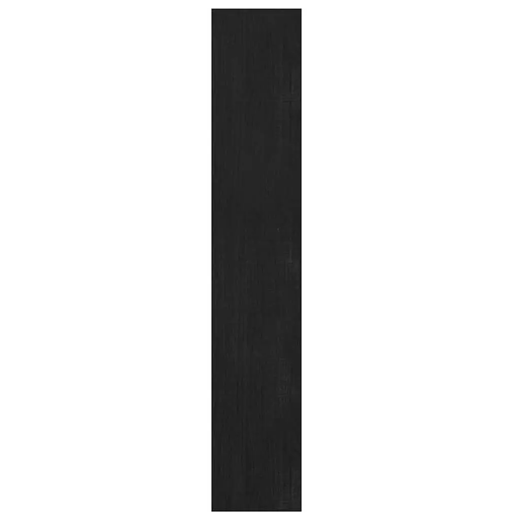 Black Solid Pinewood Book Cabinet