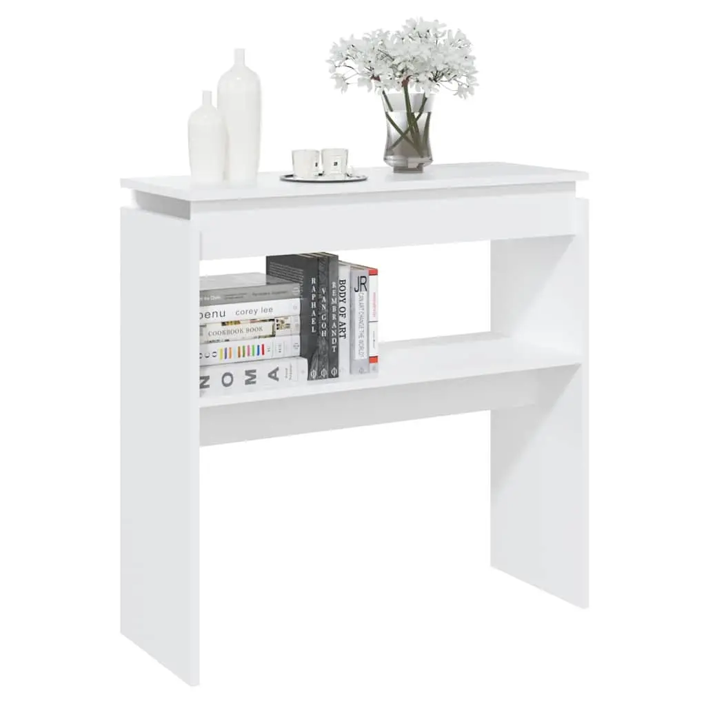 Console Table White Hallway Entryway Side Table Accent Furniture Storage