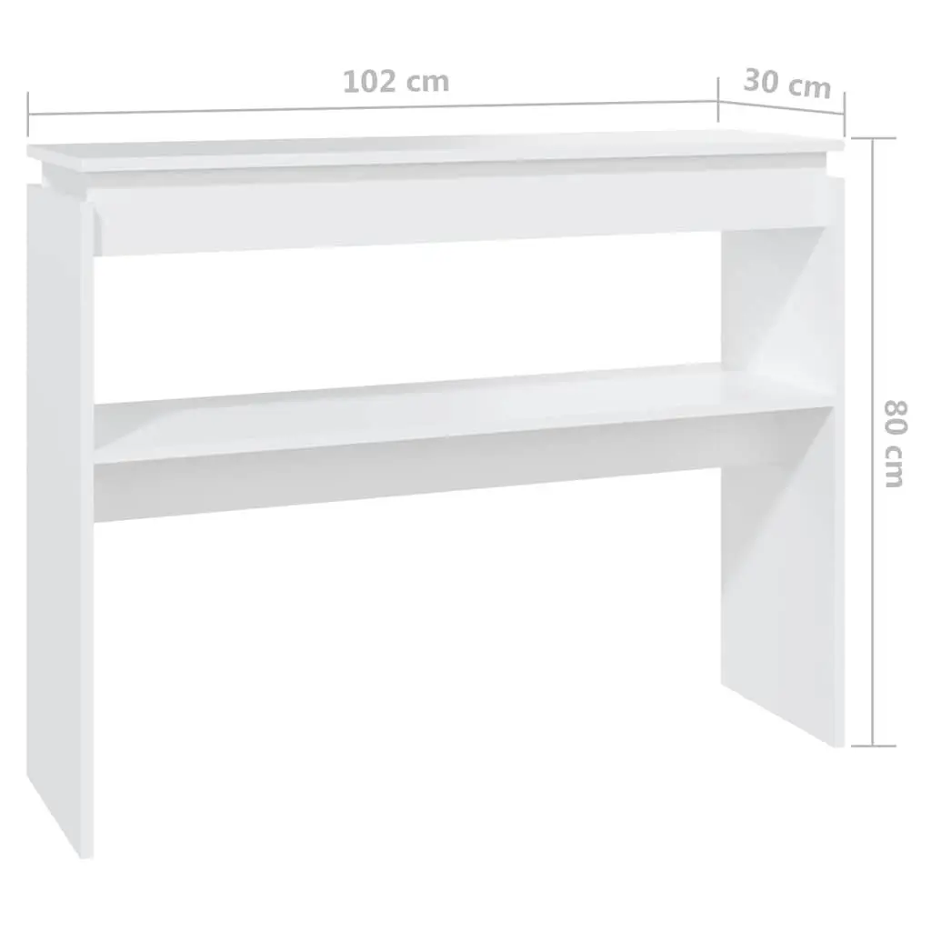 Console Table White Hallway Accent Side Table Storage Entrance Decor Display