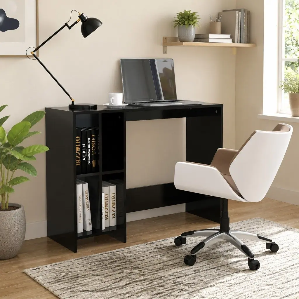 Black Compact Desk for Study and Work