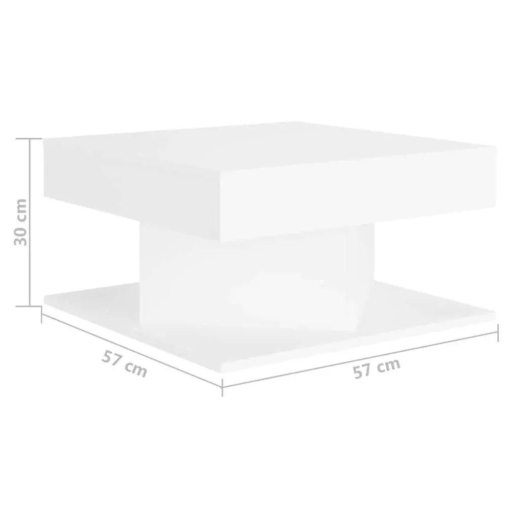 White Coffee Table 57x57x30 cm