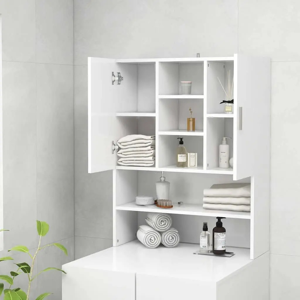Bathroom Storage Cabinet White 70.5x25.5x90cm