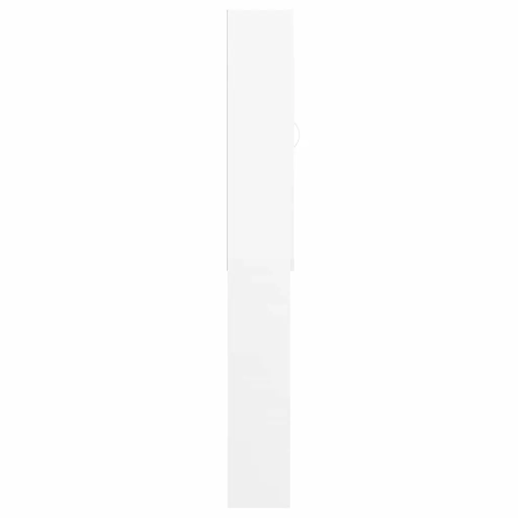 Tall Storage Cabinet for Laundry Bathroom 64x25.5x190 cm White Engineered Wood