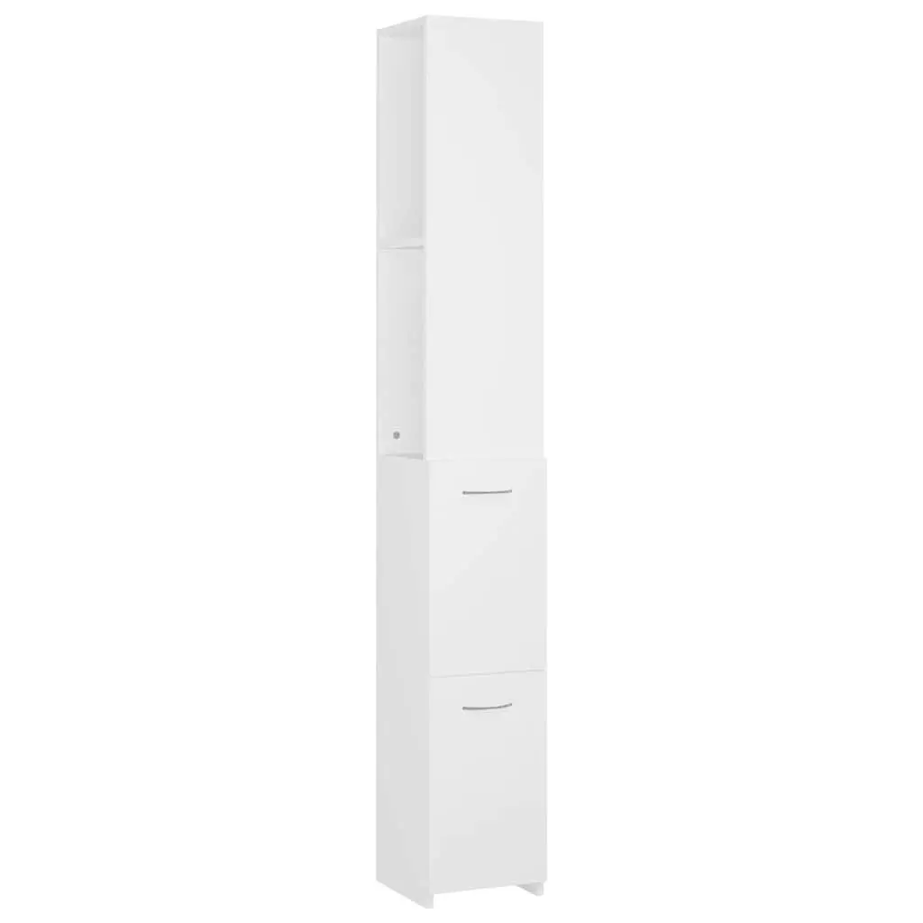 Bathroom Cabinet White Storage Cupboard Tall Organiser 25 x 26.5 x 170 cm
