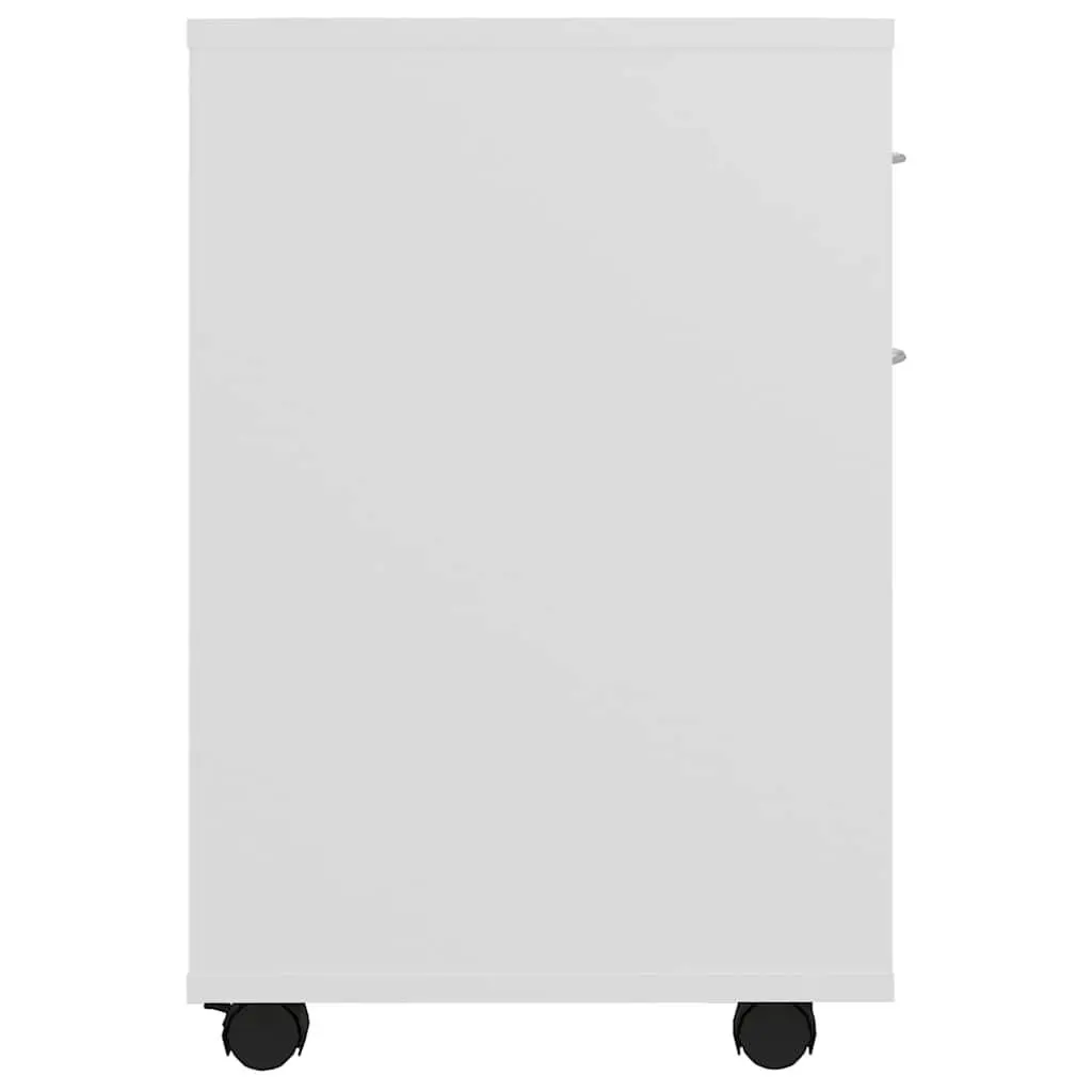 Rolling Storage Cabinet for Home Office White 45 x 38 x 54 cm