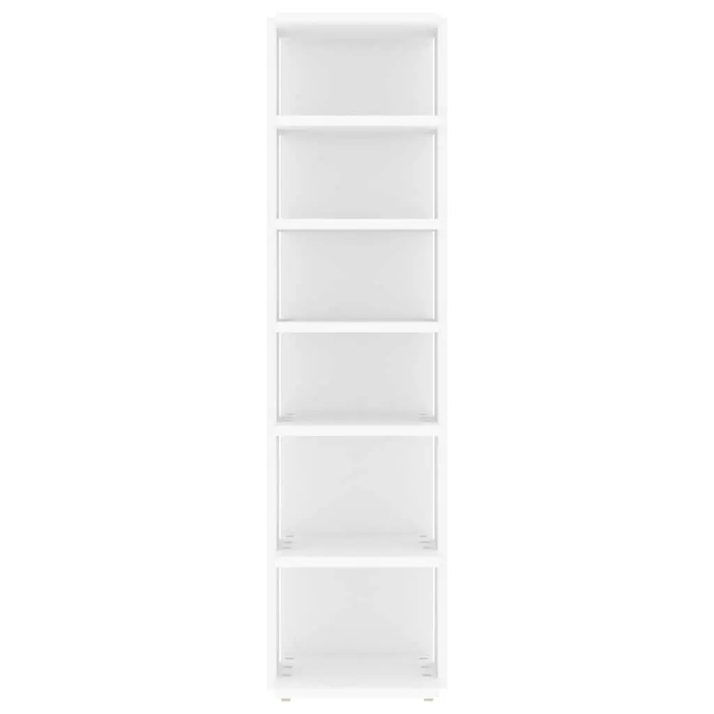 Shoe Cabinet for Home 27.5x27x102cm White Storage Organiser 6 Shelves Narrow Corner 2 Piece