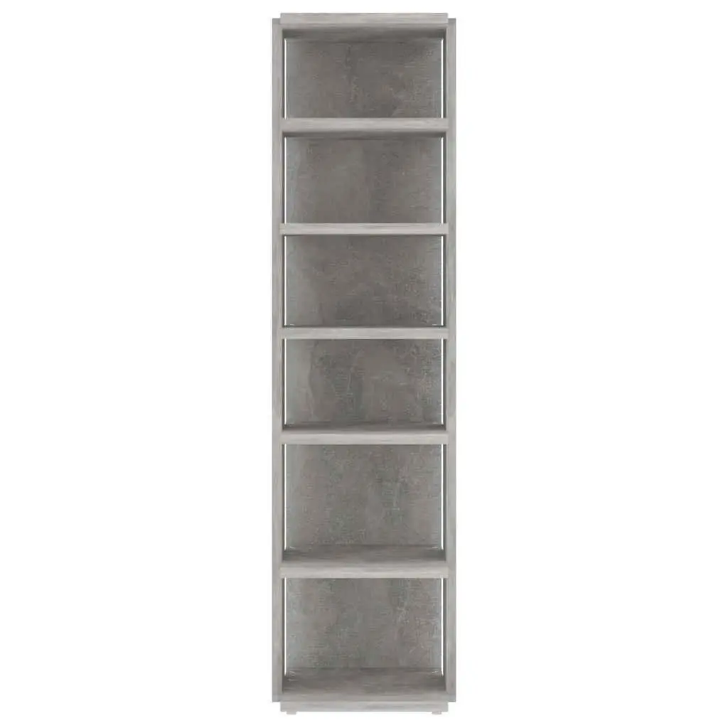 Shoe Cabinet Grey Engineered Wood Storage Rack Organiser 6 Shelves Narrow Corner