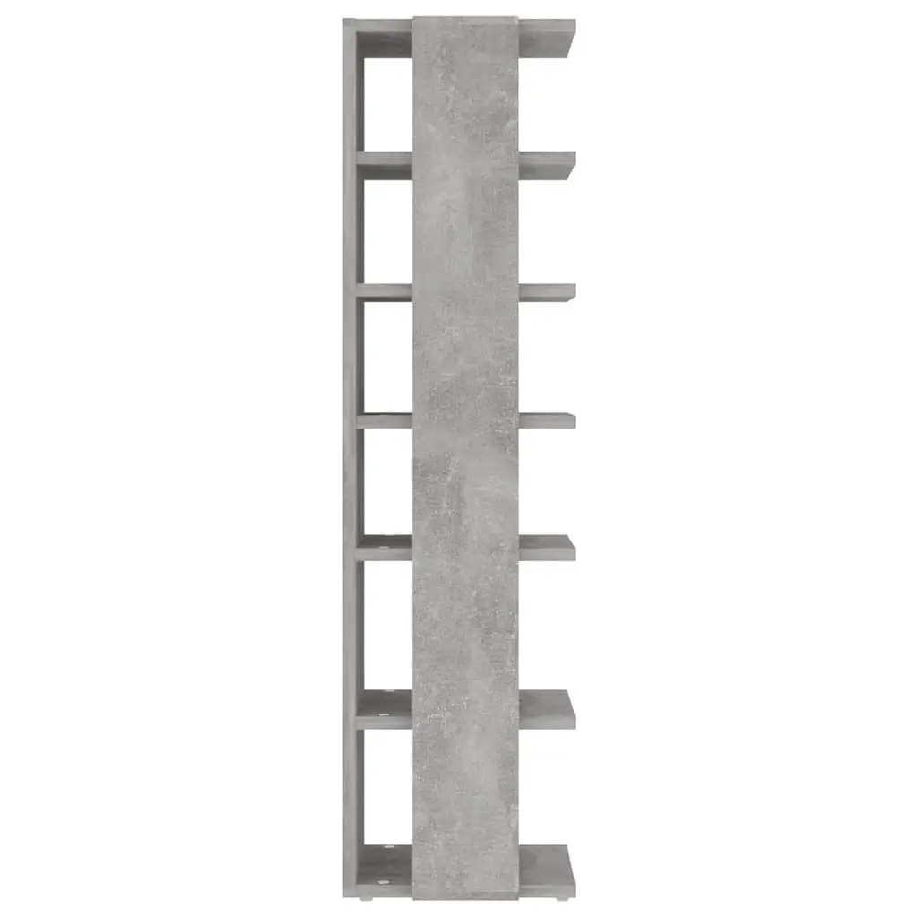 Shoe Cabinet Grey Engineered Wood Storage Rack Organiser 6 Shelves Narrow Corner