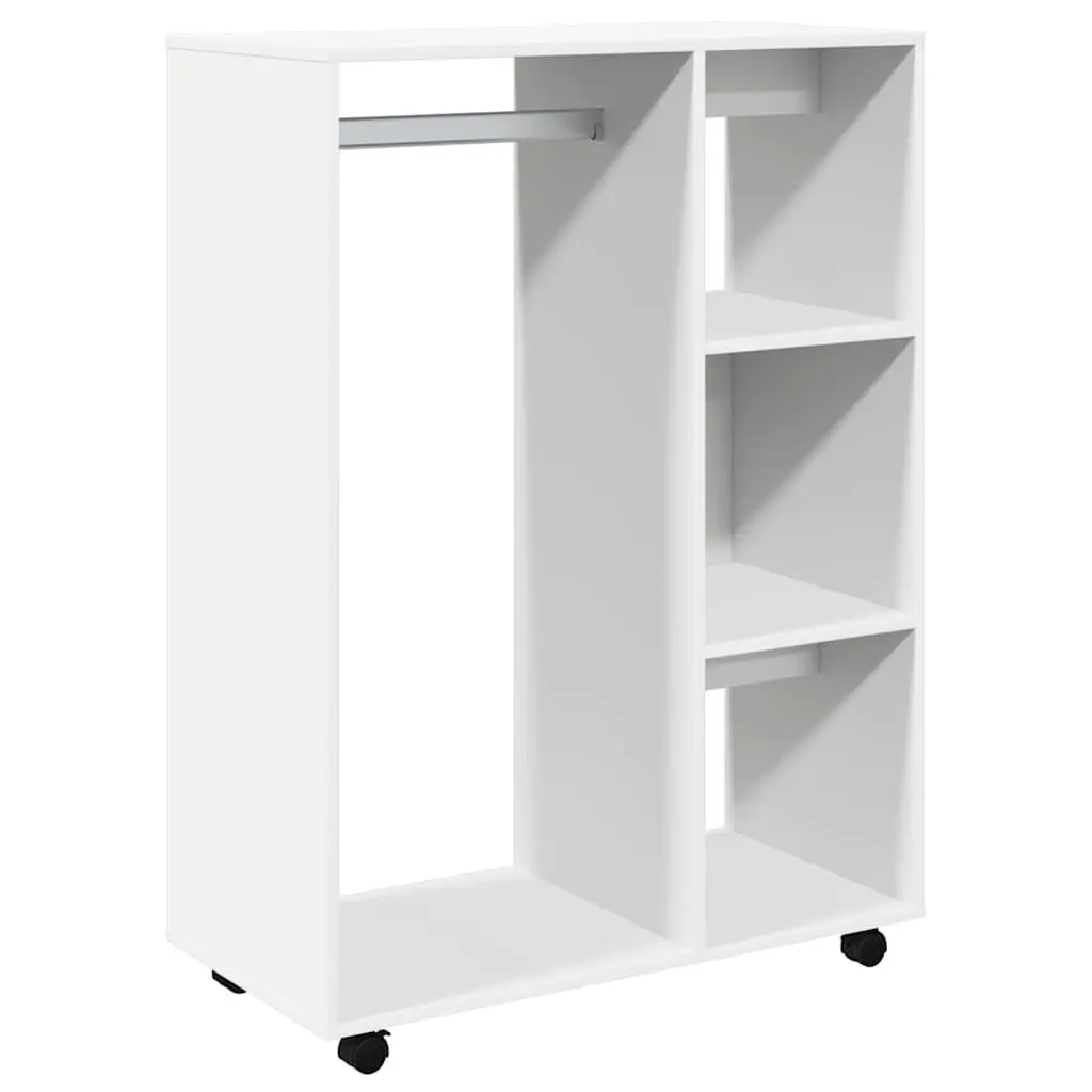Wardrobe Cabinet Bedroom Storage Open Compartment 80W x 40D x 110H cm White