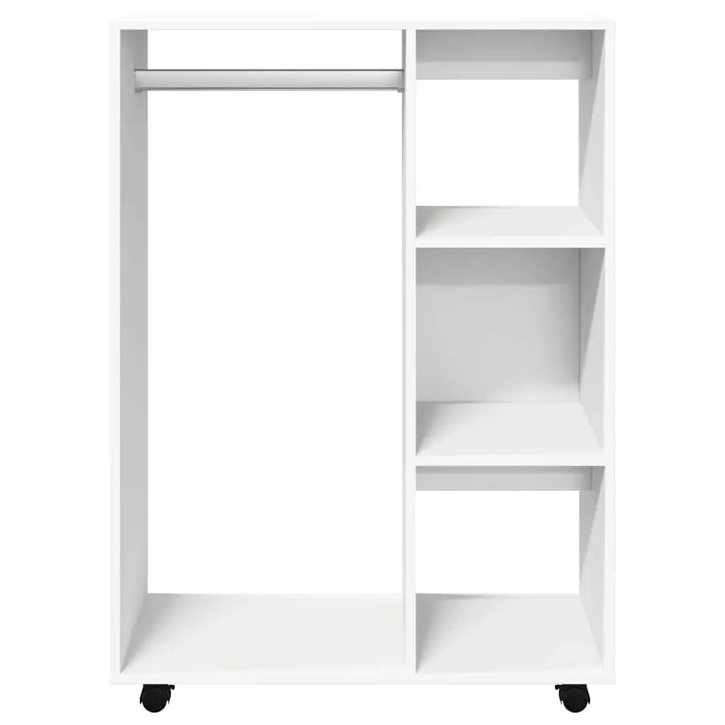 Wardrobe Cabinet Bedroom Storage Open Compartment 80W x 40D x 110H cm White