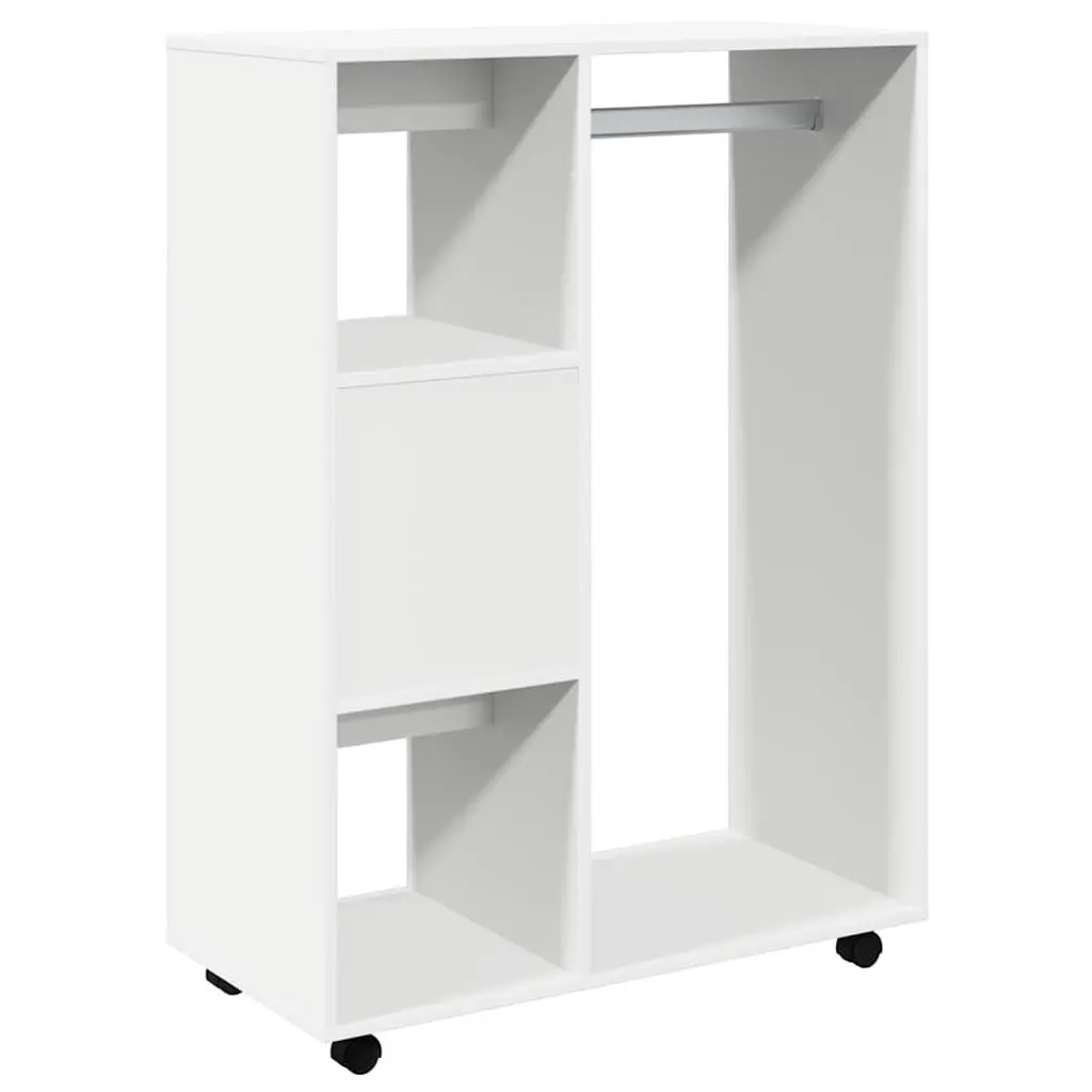 Wardrobe Cabinet Bedroom Storage Open Compartment 80W x 40D x 110H cm White