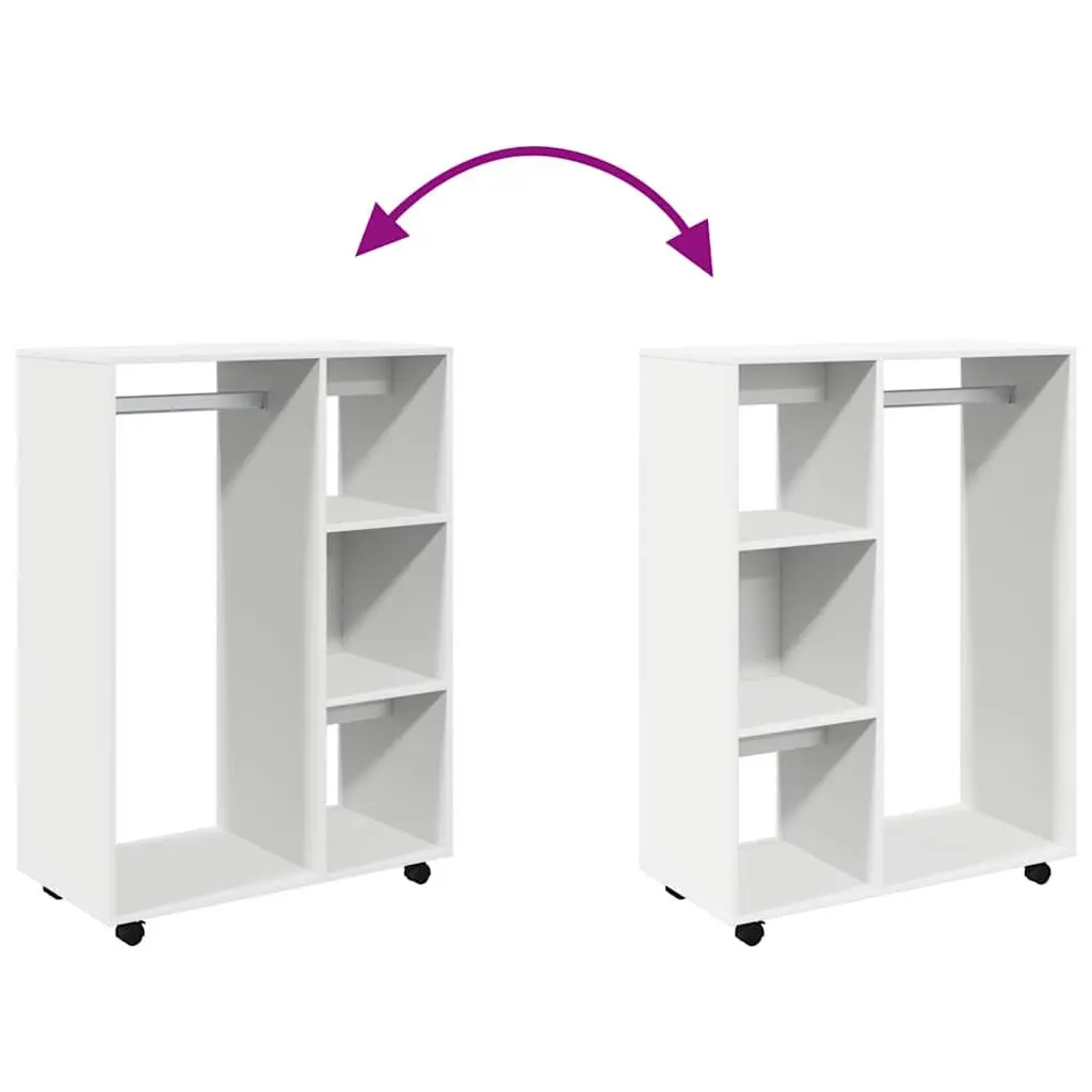 Wardrobe Cabinet Bedroom Storage Open Compartment 80W x 40D x 110H cm White