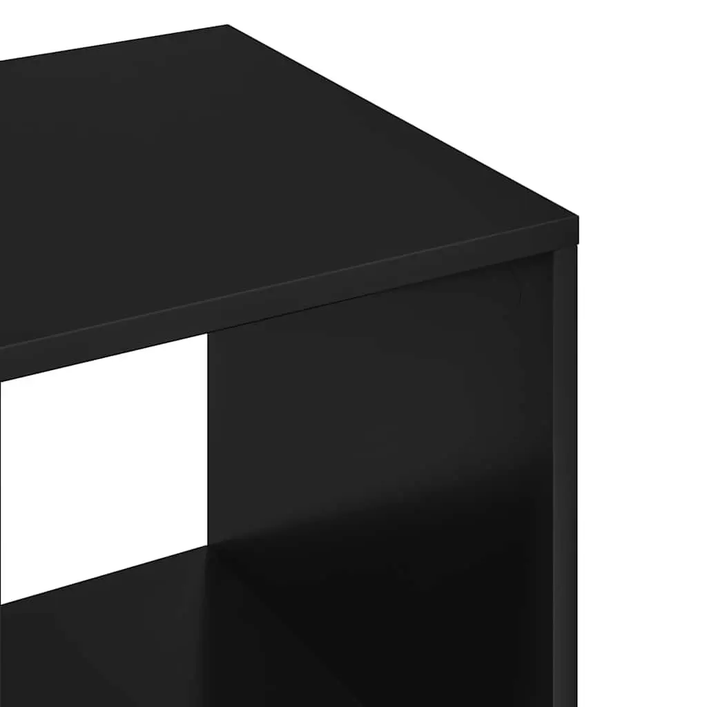 Black Engineered Wood Wardrobe Cabinet