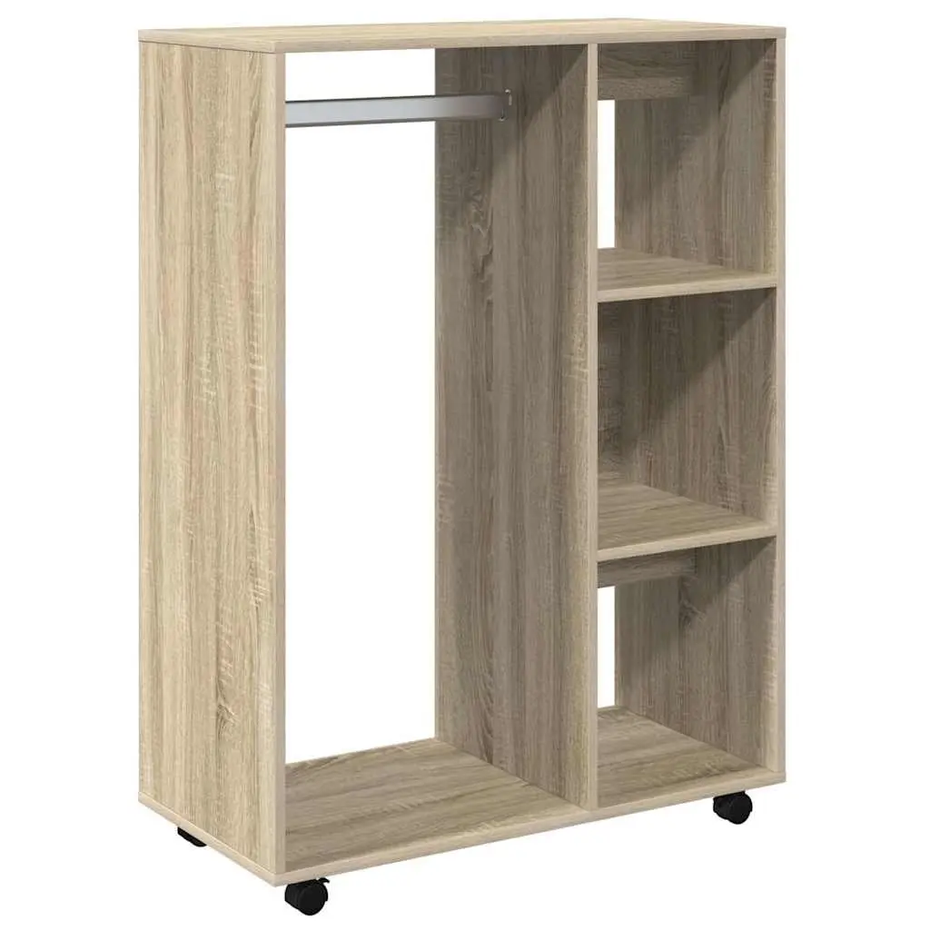 Engineered Wood Wardrobe Bedroom Storage Cabinet Open Compartment 80W x 40D x 110H cm