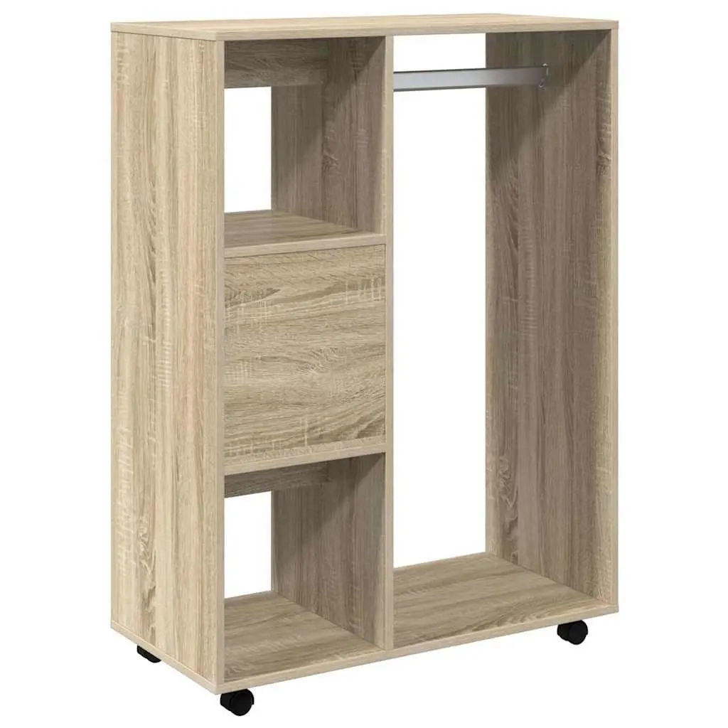Engineered Wood Wardrobe Bedroom Storage Cabinet Open Compartment 80W x 40D x 110H cm