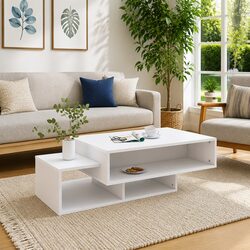 Specifications of the White Coffee Table with Storage