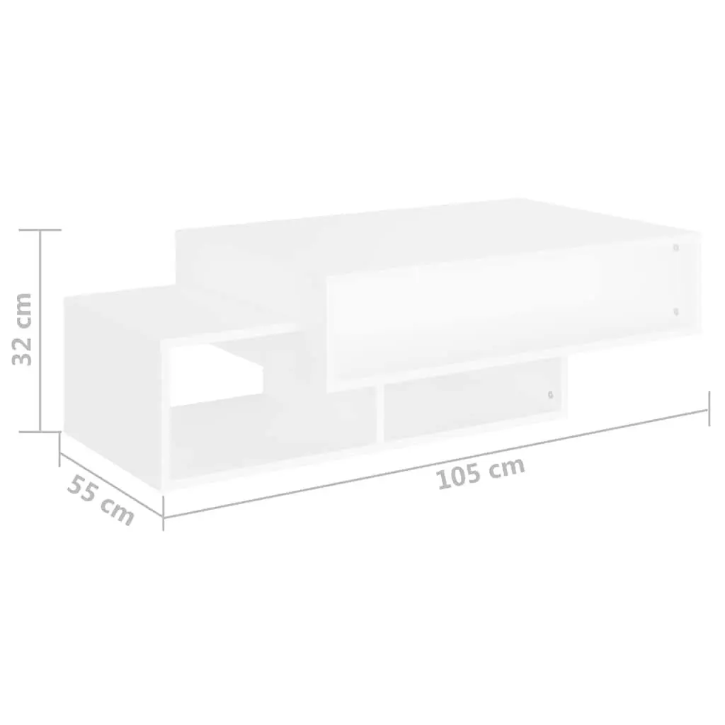 Coffee Table Living Room White 105 x 55 x 32 cm