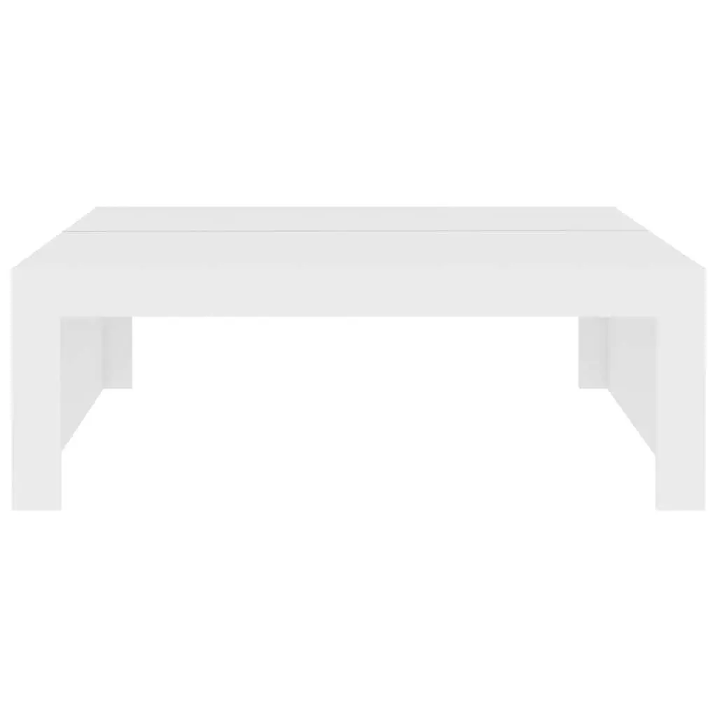 Coffee Table White Square Modern Living Room 100 x 100 x 35 cm