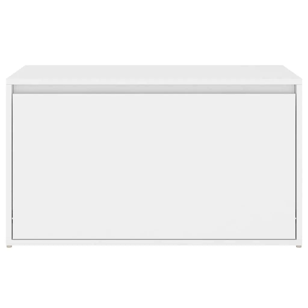 Hall Storage Bench Entryway Furniture White Engineered Wood