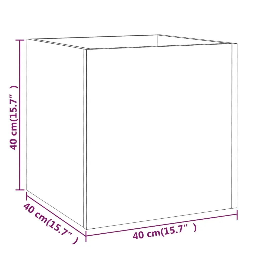 White Planter Box 40x40x40 cm Flower Pot