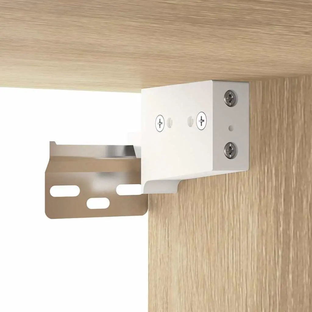 Bathroom Mirror Cabinet Wall-Mounted with LED Lights Brown 91 x 15 x 76.5 cm