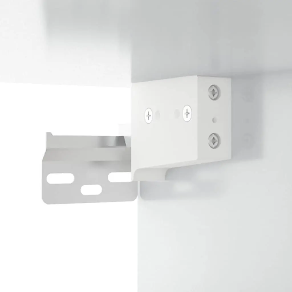Bathroom Mirror Cabinet LED Wall-Mounted White 91x15x76.5cm
