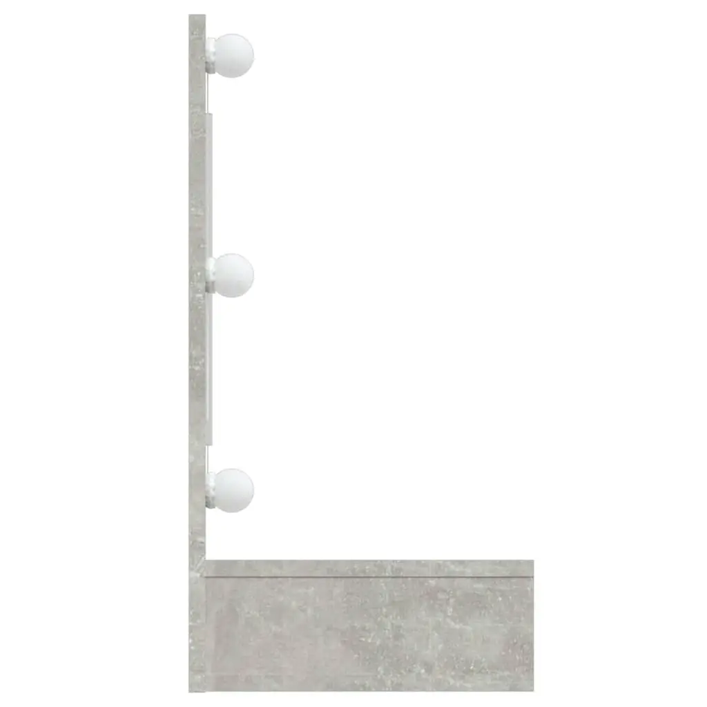 Mirror Cabinet with LED Lights Bathroom Vanity Storage Concrete Grey