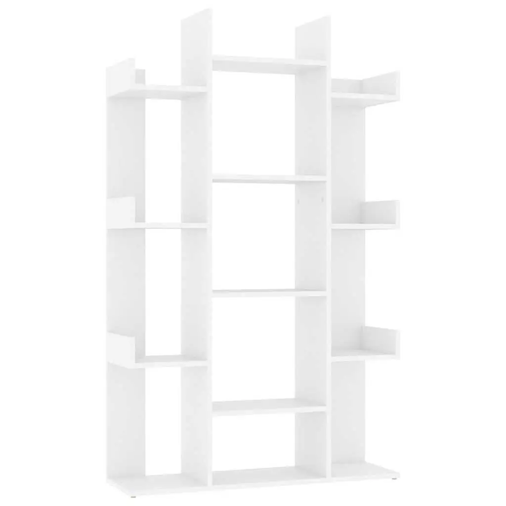 Book Cabinet White 13 Compartments Storage Bookshelf 86cm Width 25.5cm Depth 140cm Height