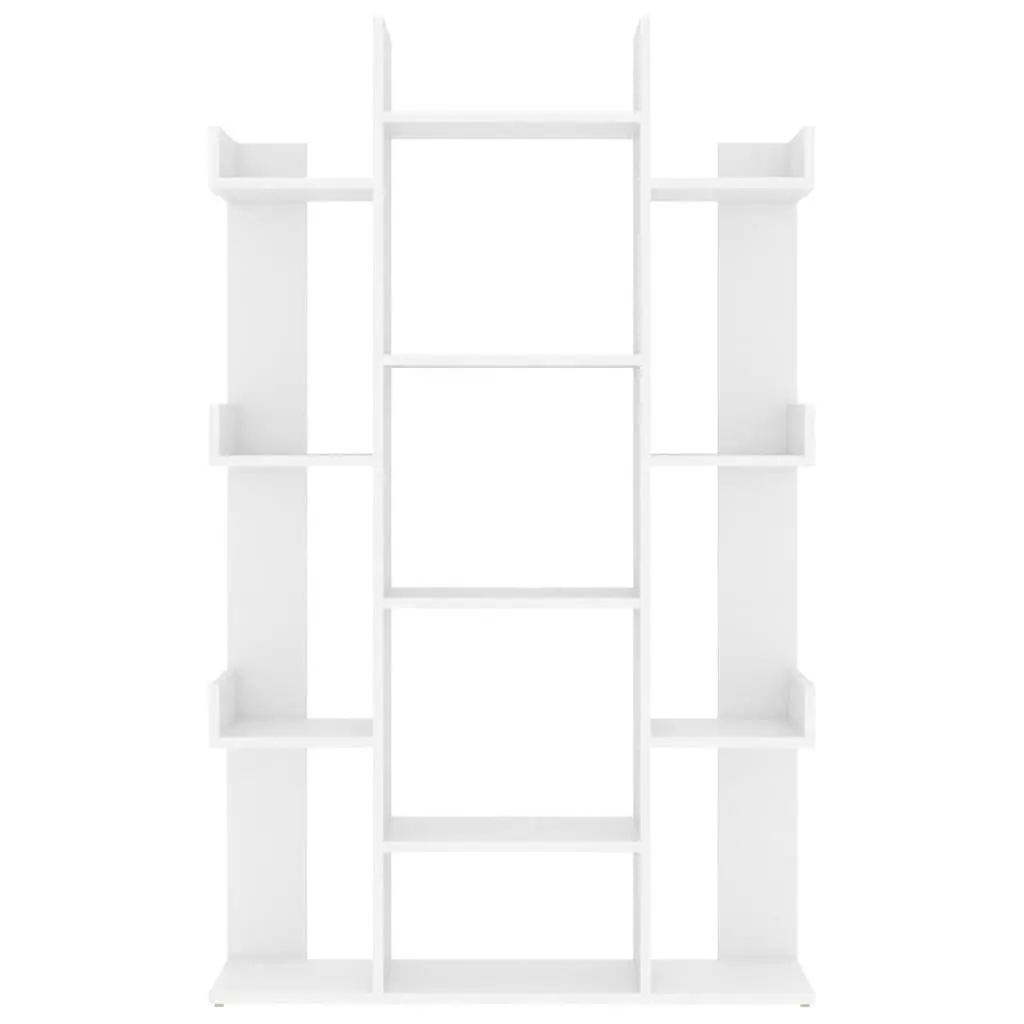 Book Cabinet White 13 Compartments Storage Bookshelf 86cm Width 25.5cm Depth 140cm Height