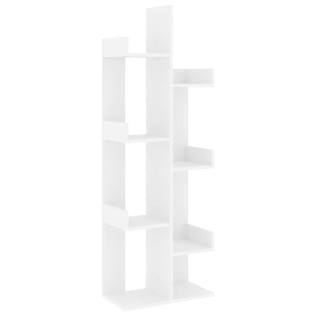 Book Cabinet White 8-Compartment Storage Bookshelf Standing Shelving Unit