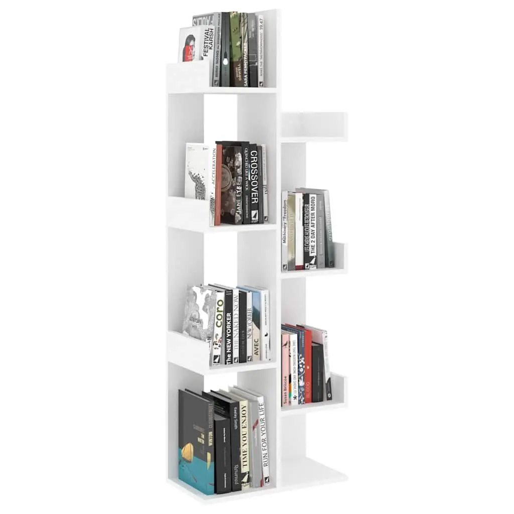 Book Cabinet White 8-Compartment Storage Bookshelf Standing Shelving Unit