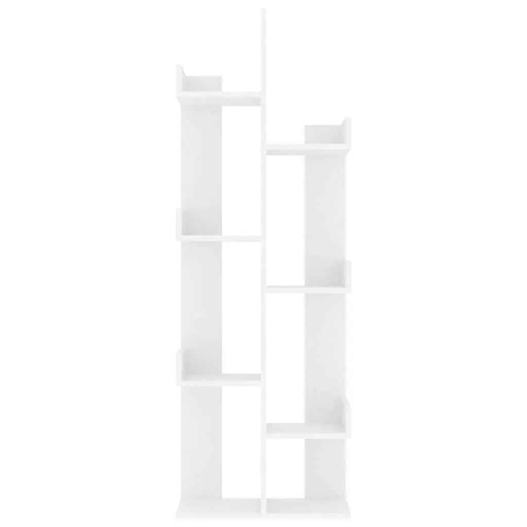 Book Cabinet White 8-Compartment Storage Bookshelf Standing Shelving Unit