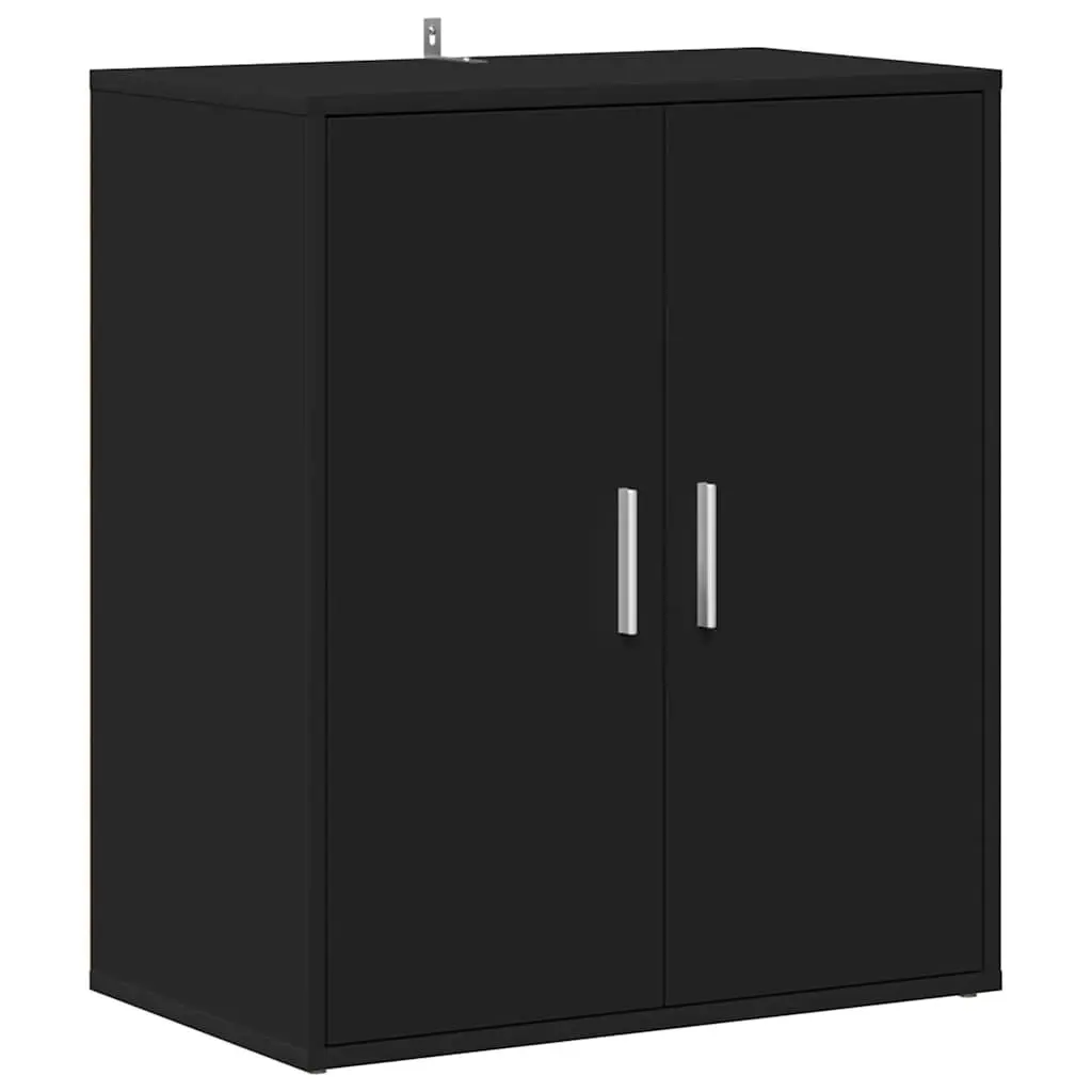 Black Shoe Cabinet Storage Organiser 5 Shelves Engineered Wood Bedroom Hallway
