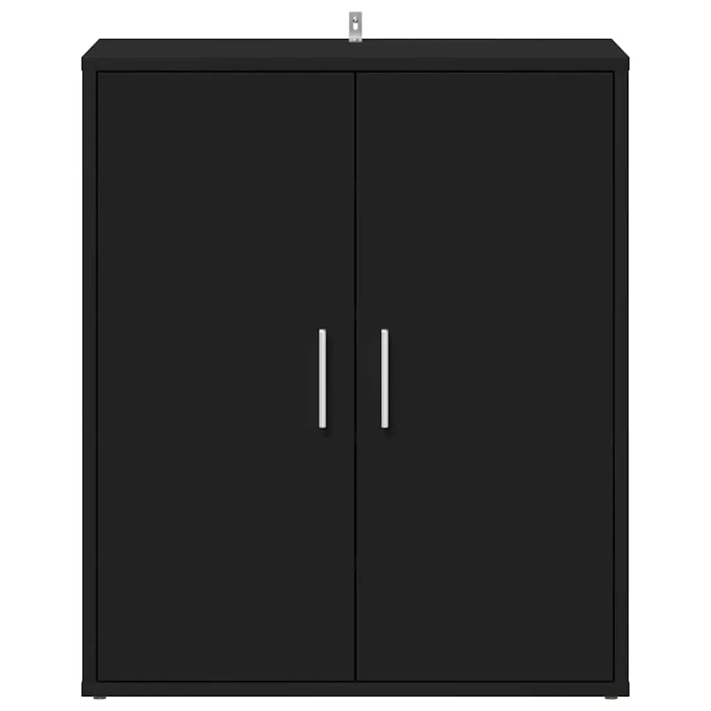 Black Shoe Cabinet Storage Organiser 5 Shelves Engineered Wood Bedroom Hallway