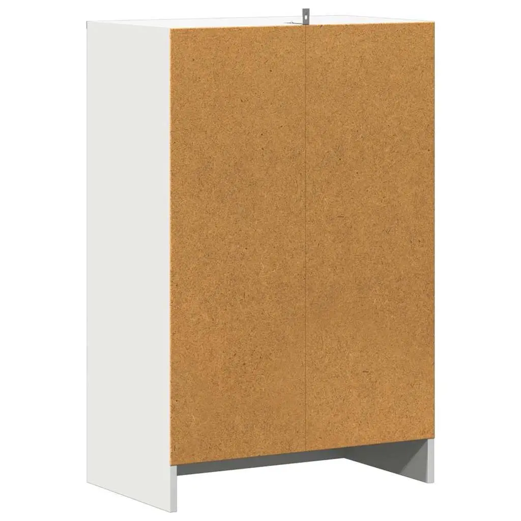 Shoe Cabinet Storage Organiser White Engineered Wood 7 Shelves Footwear Rack