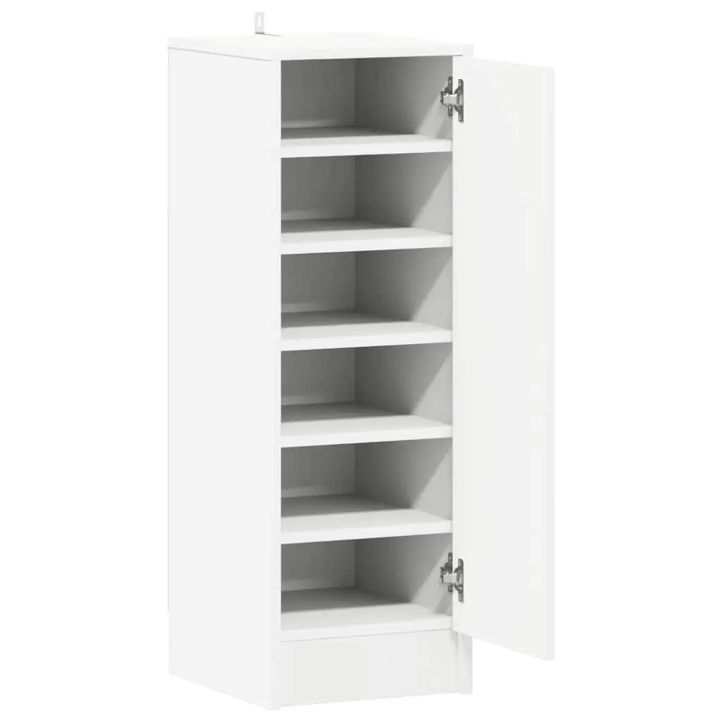 Shoe Cabinet White Storage Organiser for Home 6 Shelves