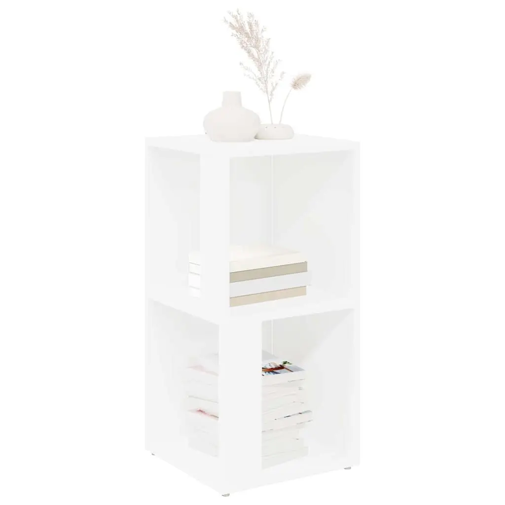 Corner Storage Cabinet White Engineered Wood Shelf Unit Living Room Organiser