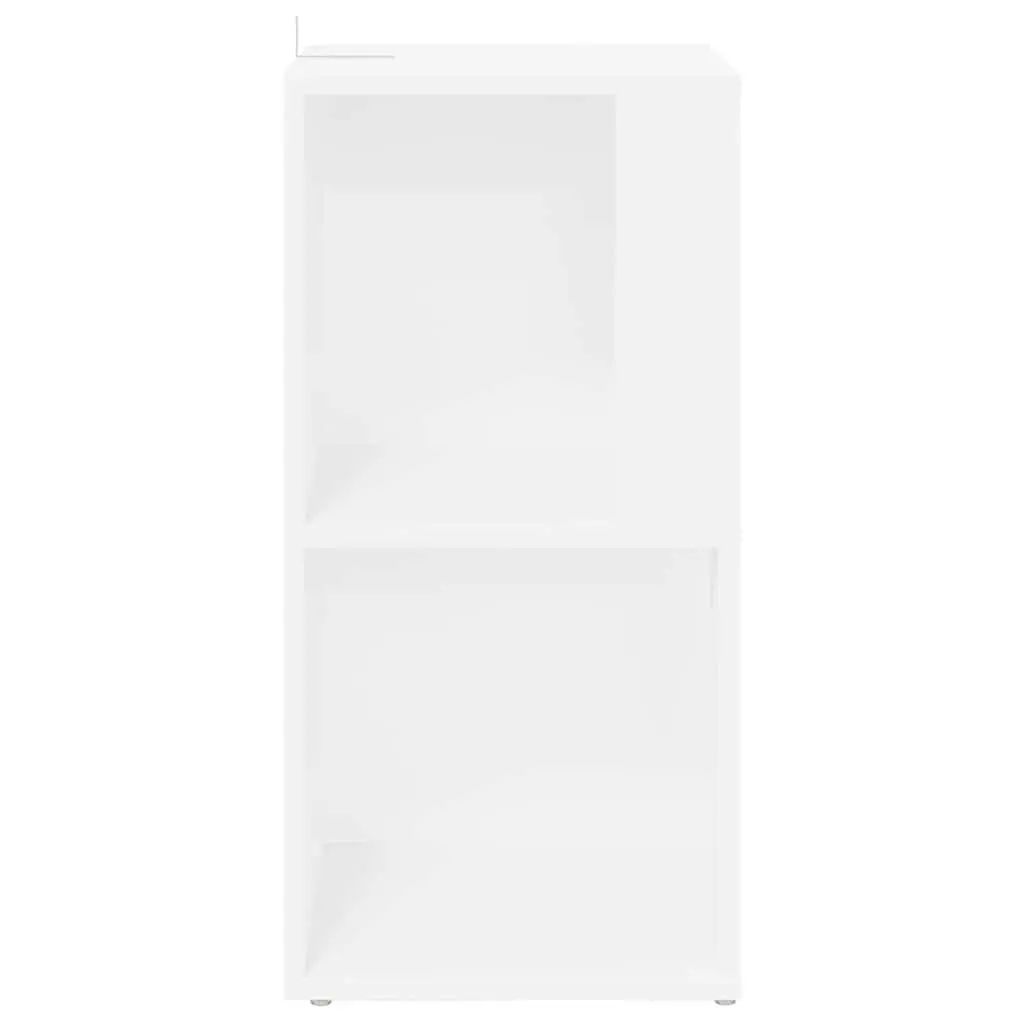 Corner Storage Cabinet White Engineered Wood Shelf Unit Living Room Organiser