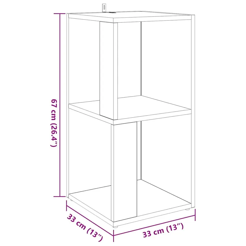 Corner Storage Cabinet White Engineered Wood Shelf Unit Living Room Organiser