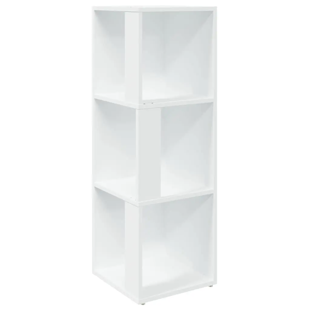 Corner Storage Cabinet White 33x33x100 cm Compact Living Room Bedroom Office