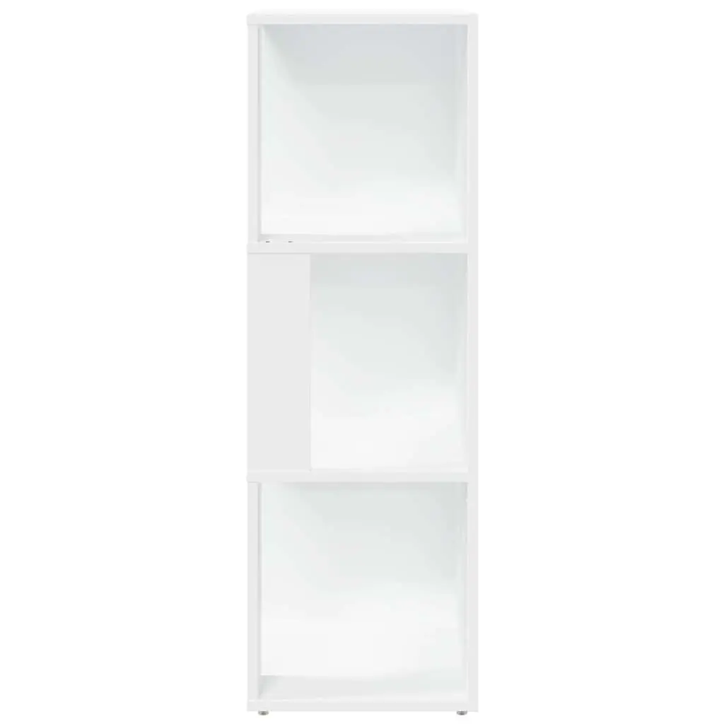 Corner Storage Cabinet White 33x33x100 cm Compact Living Room Bedroom Office