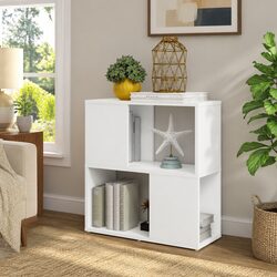White Book Cabinet - Dimensions 60W x 24D x 63H cm