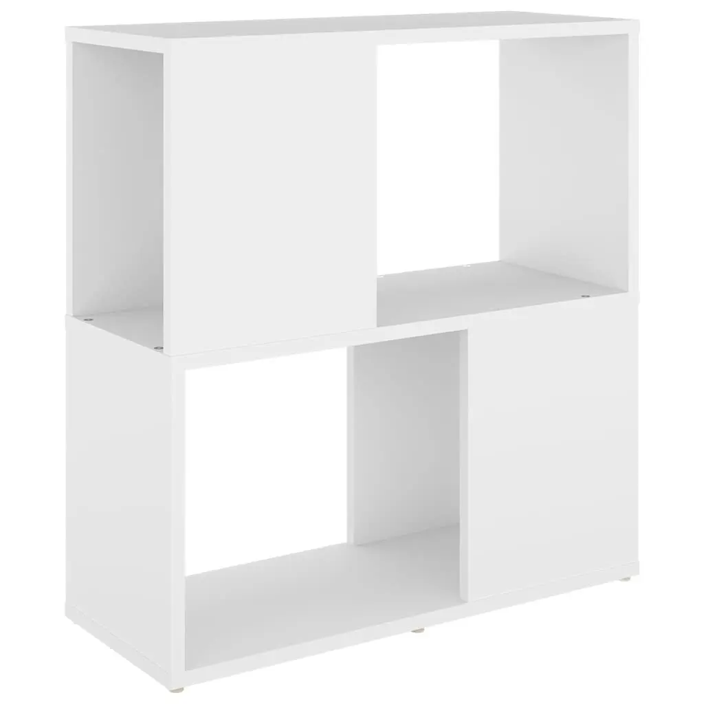 White Book Cabinet 2-Tier Shelving Unit Storage Organiser Home Decor 60W x 24D x 63H cm