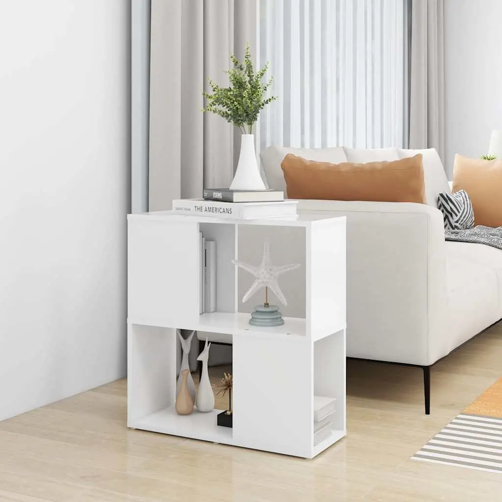 White Book Cabinet 2-Tier Shelving Unit Storage Organiser Home Decor 60W x 24D x 63H cm