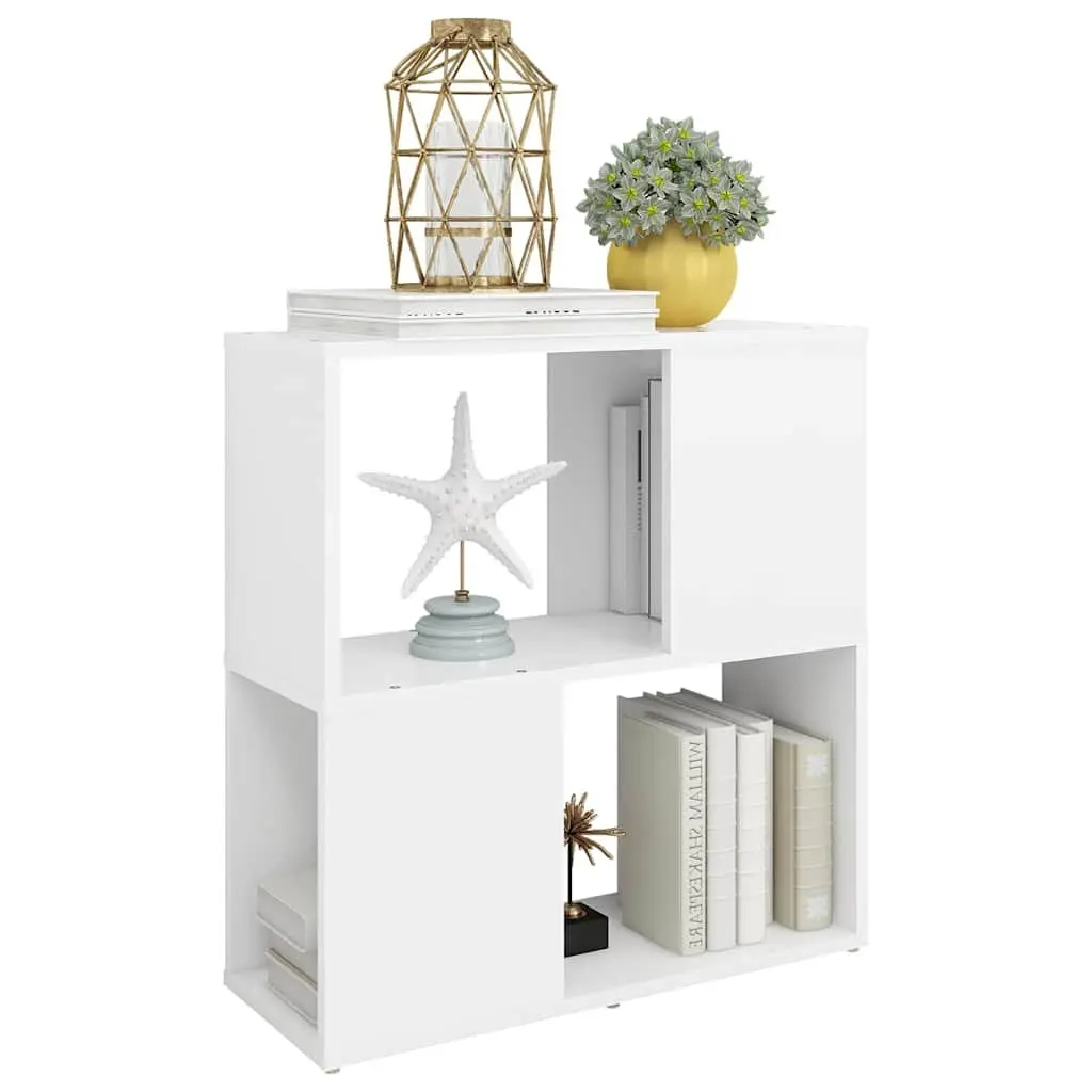 White Book Cabinet 2-Tier Shelving Unit Storage Organiser Home Decor 60W x 24D x 63H cm