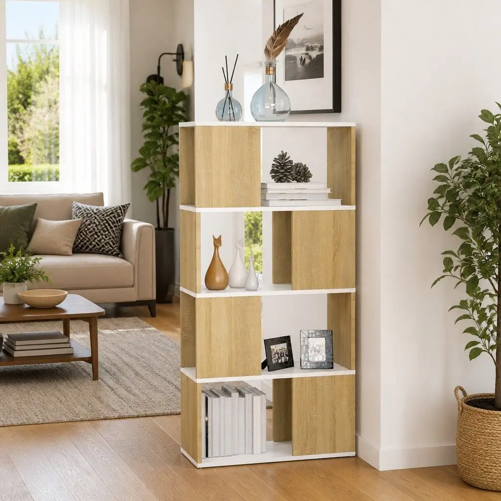 Book Cabinet Room Divider Bookshelf Storage Organizer Shelving Unit Furniture
