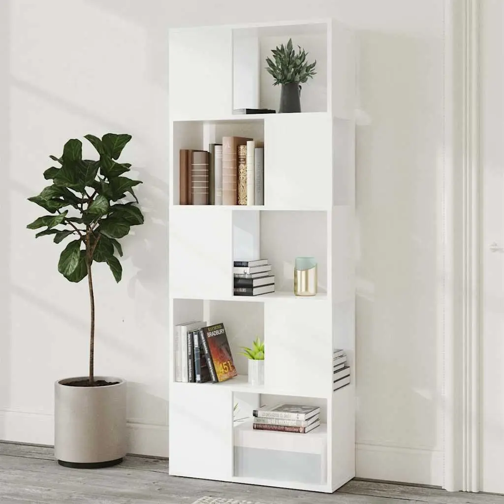 Bookcase Room Divider White Open Shelving Display Organizer 60W x 24D x 155H cm