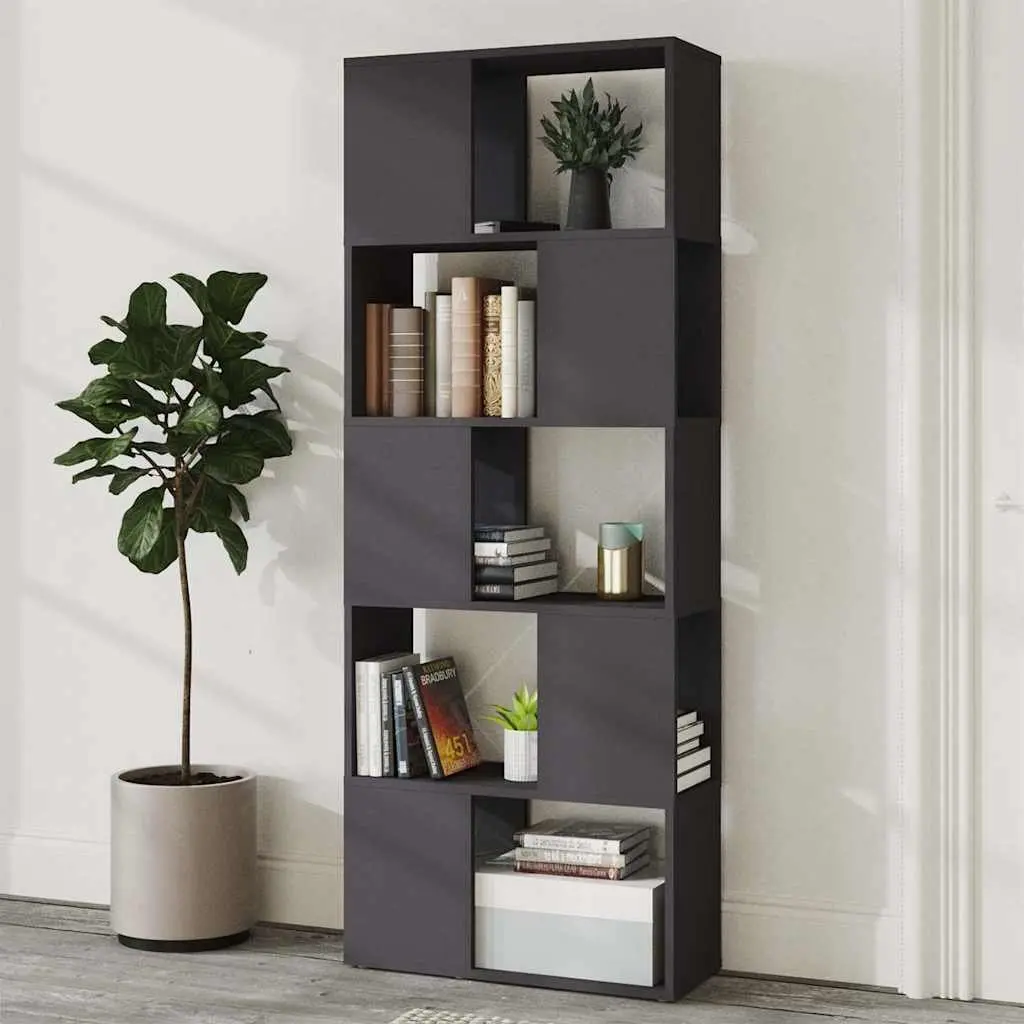 Grey Open Shelving Book Cabinet