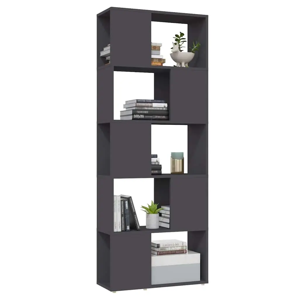 Grey Open Shelving Book Cabinet