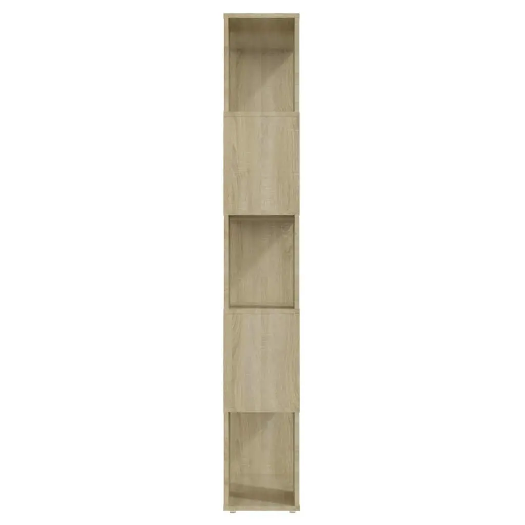 Bookcase Storage Unit Open Shelf Room Divider 60x24x155cm Engineered Wood Brown